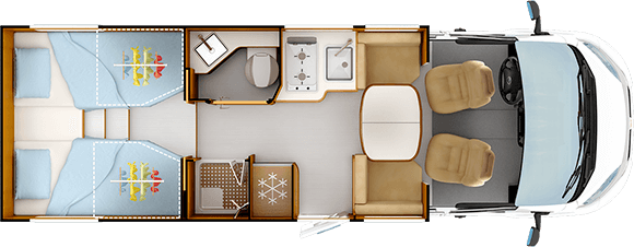 Planløsning dag RAPIDO C66