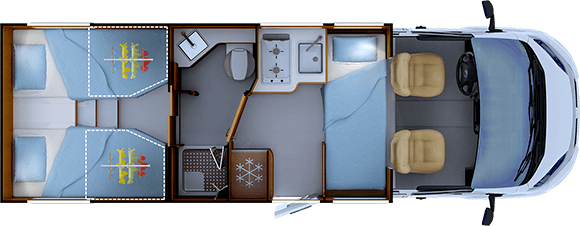 Planløsning dag RAPIDO C66